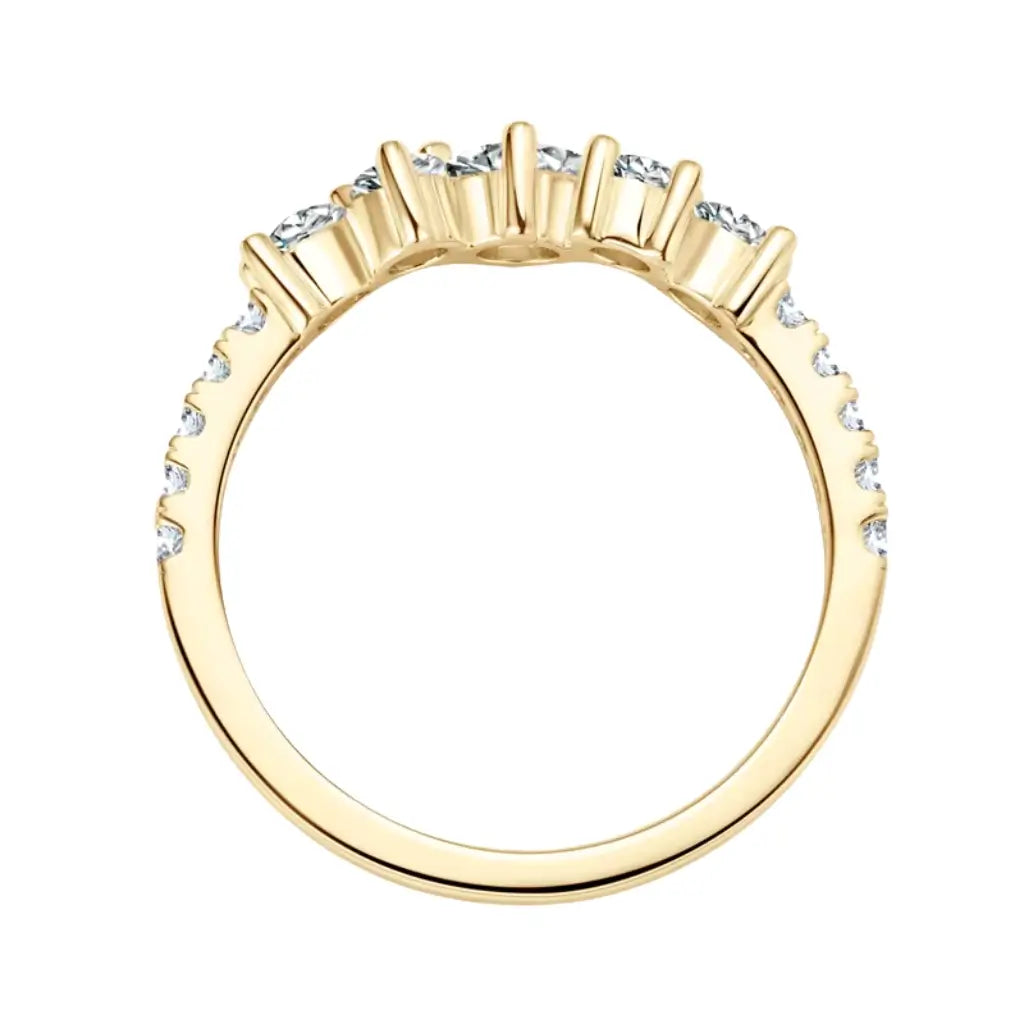 Bellezza D'Oro Solitaire Ring in gold tone