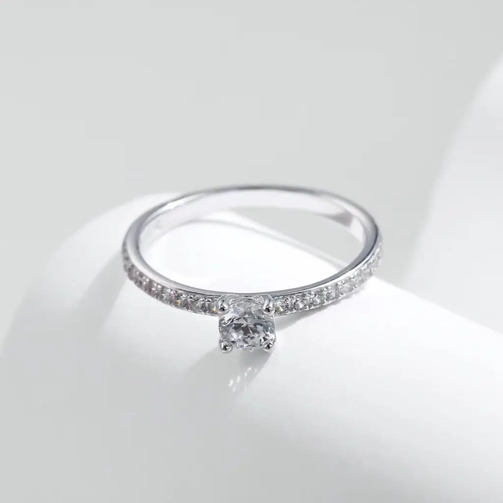 Promessa Silver Promise Ring with Cubic Zirconia in 925 sterling silver