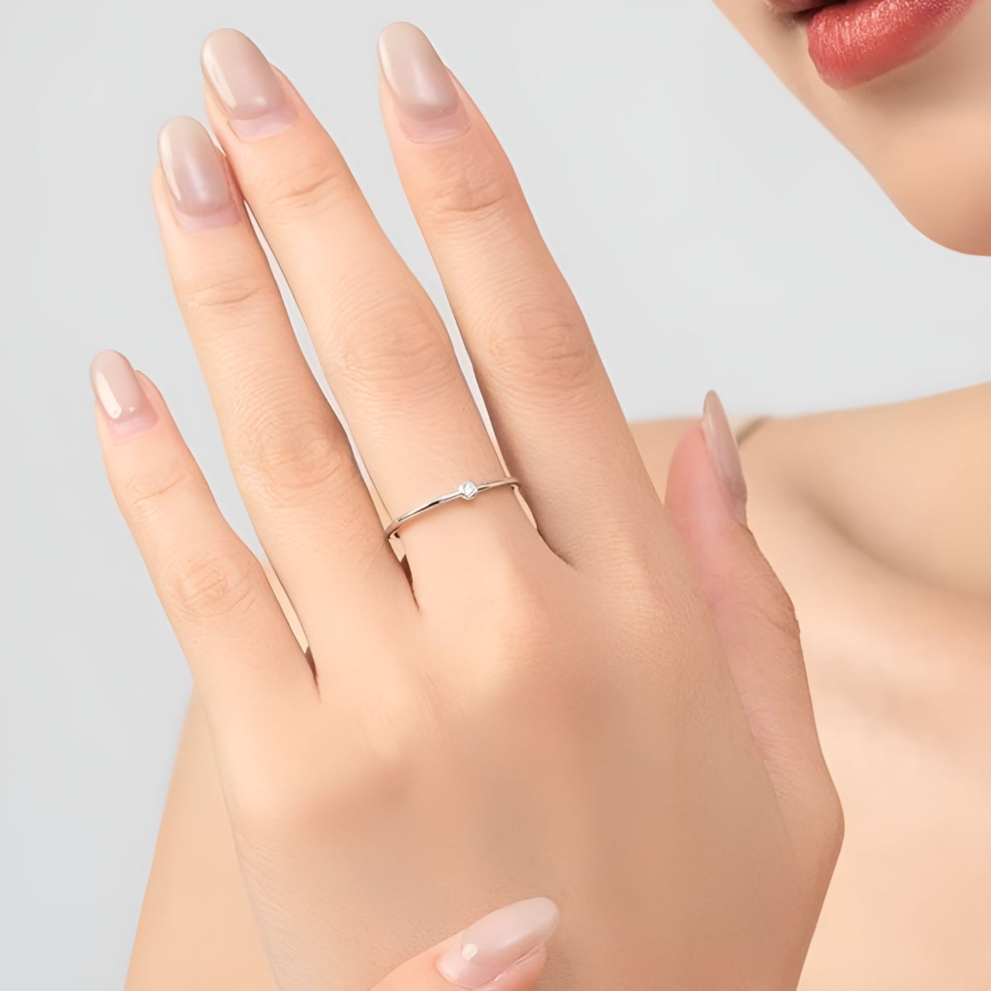 Lumina Silver Solitaire Ring in 925 sterling silver
