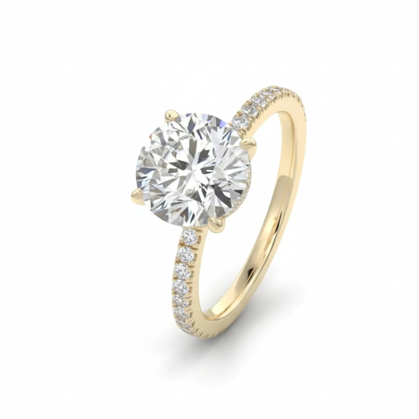 Eternity Gold Ring with Cubic Zirconia in gold tone