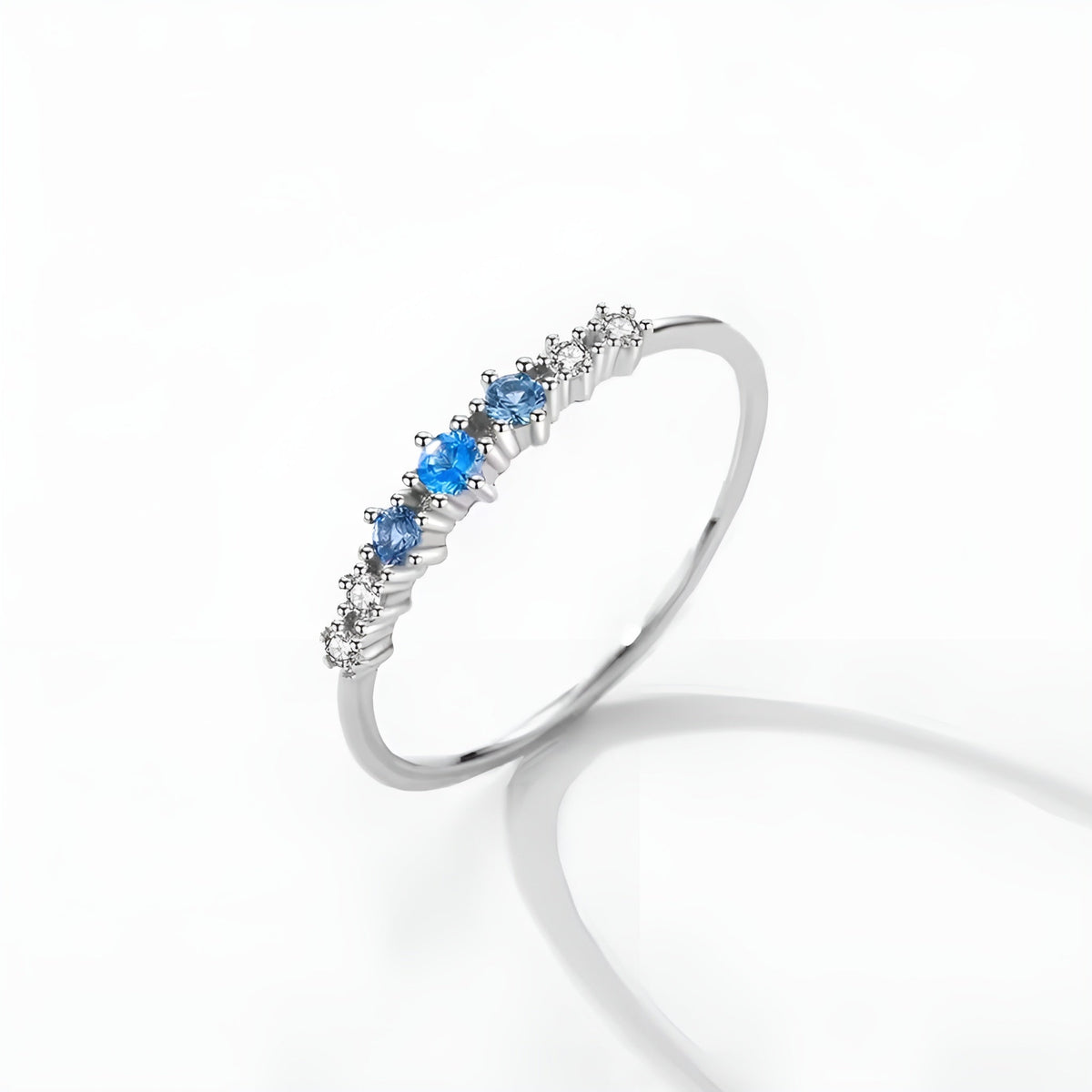 Fiorella Half Eternity Ring in 925 sterling silver