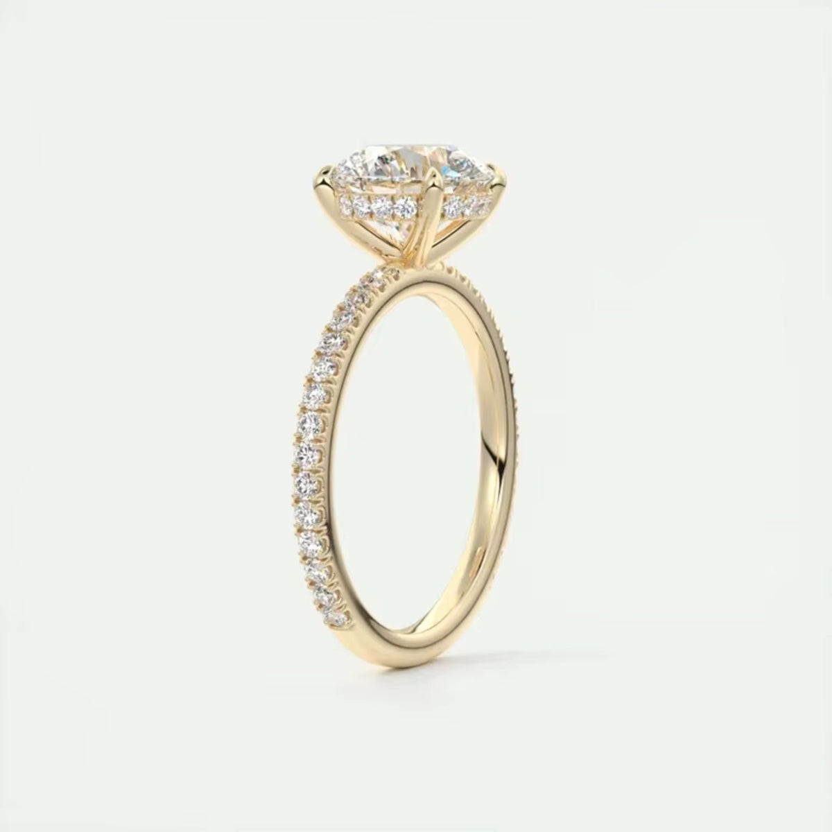Eternity Gold Ring with Cubic Zirconia in gold tone
