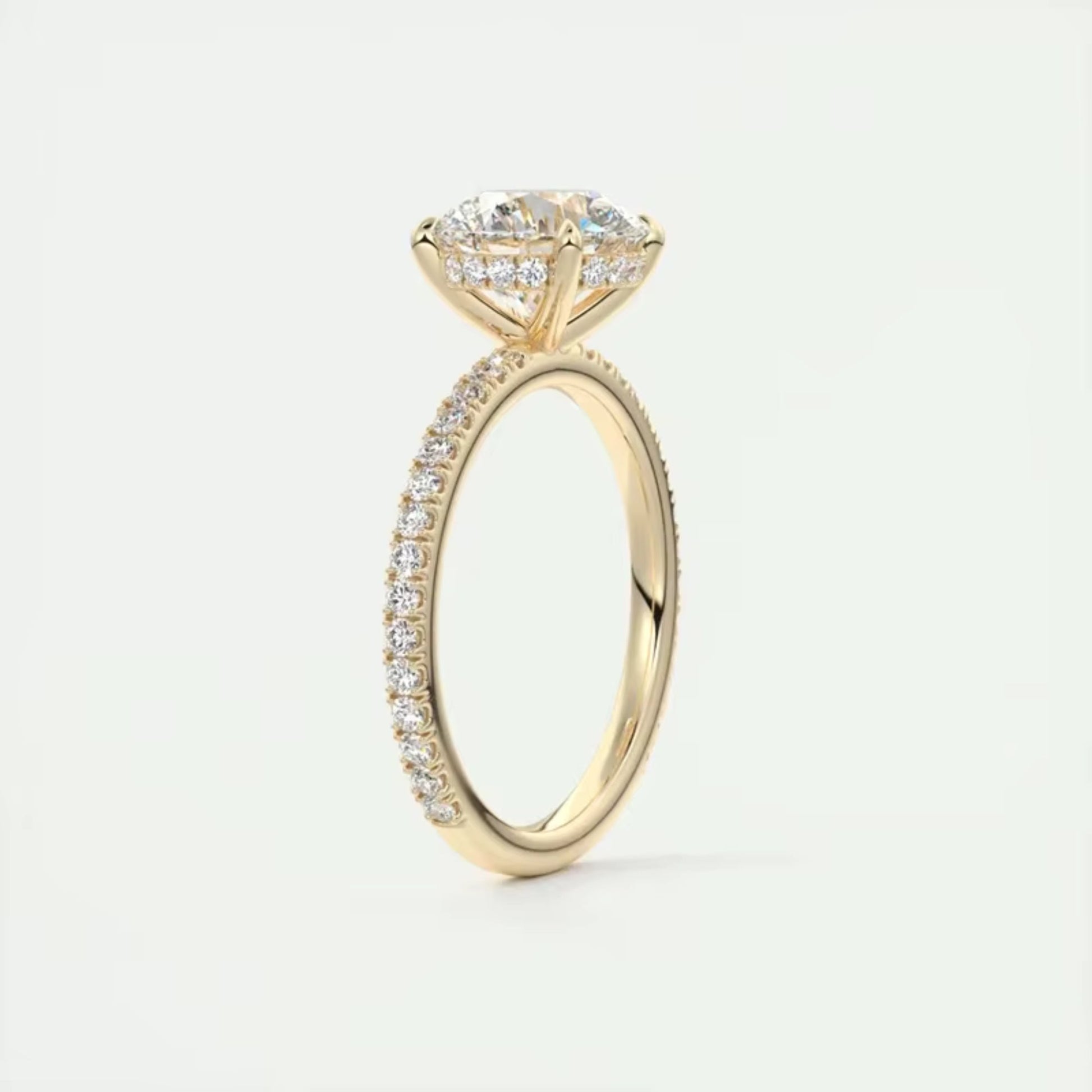 Eternity Gold Ring with Cubic Zirconia in gold tone