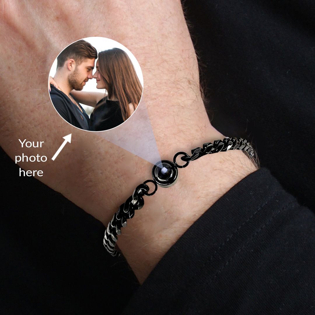 Cuban Chain Photo Bracelet in 925 Sterling Silver — Vanny Jewels
