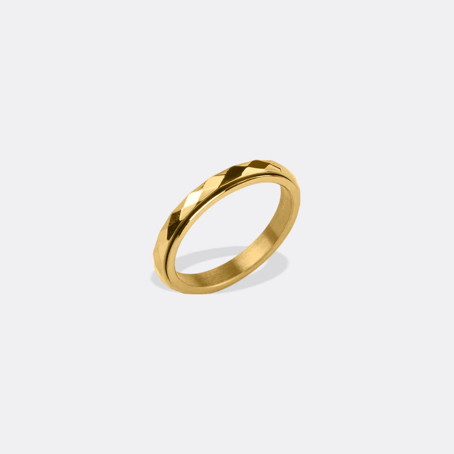 Zierlicher gehämmerter Ring mit Drehfunktion