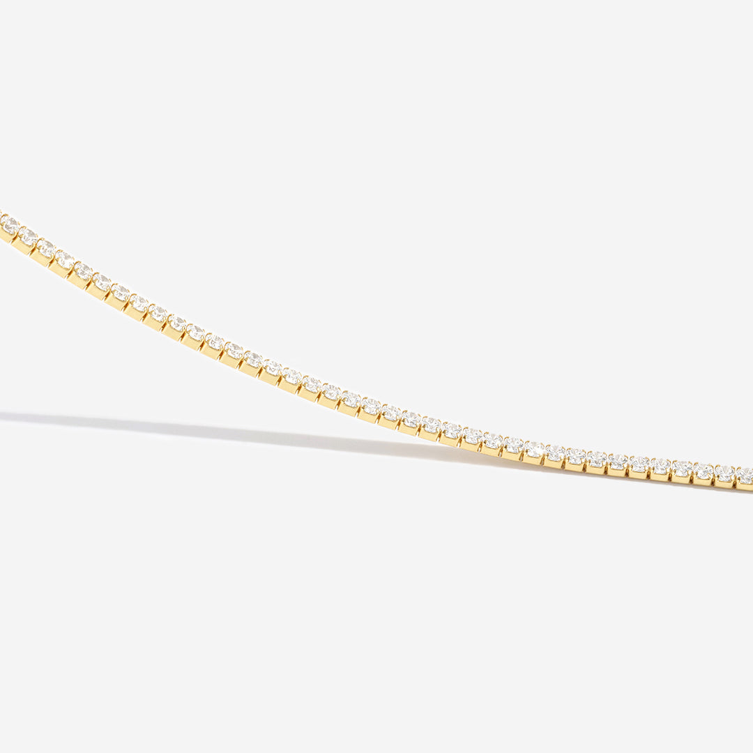 3mm Tennis-Halskette