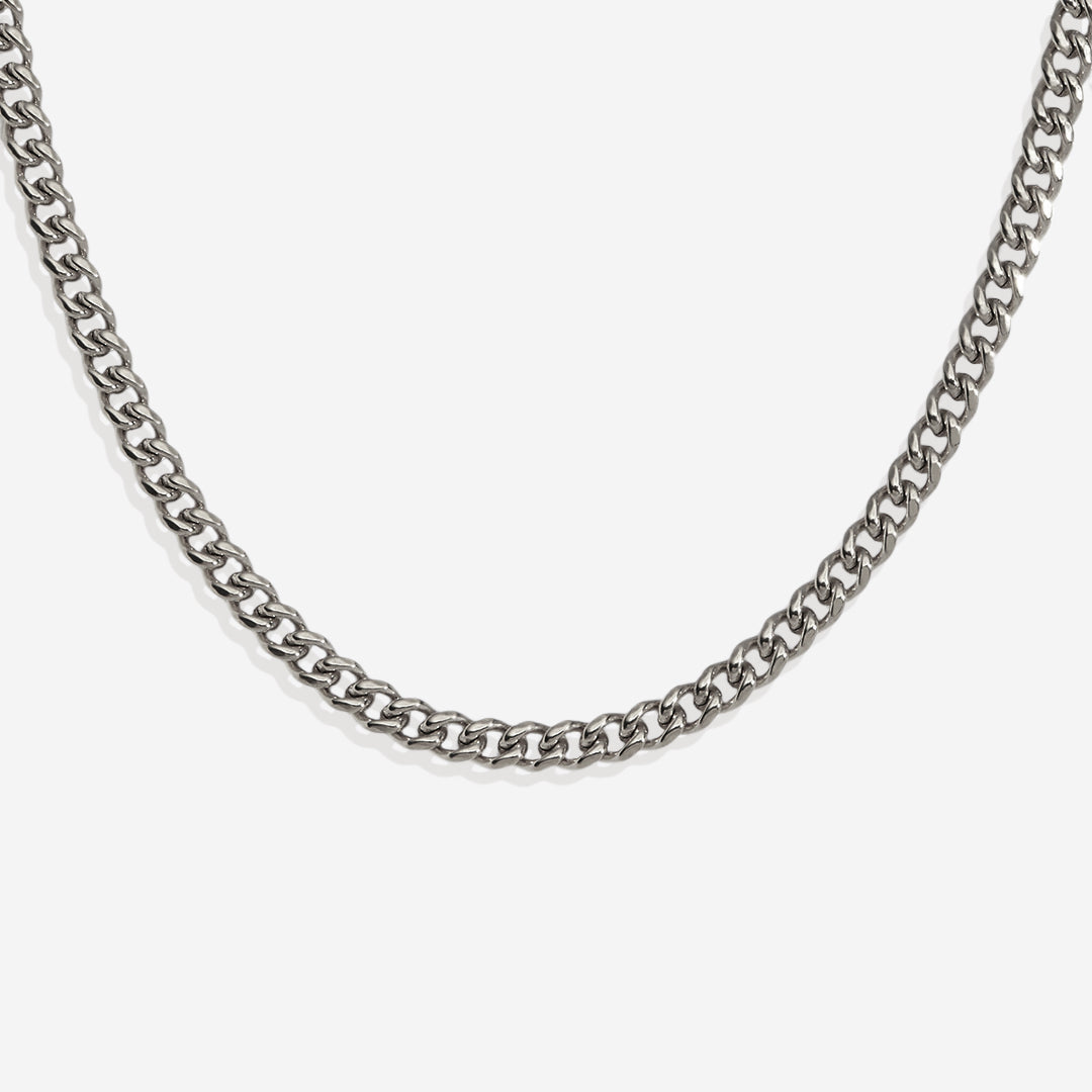3mm Cuban Chain Necklace in 925 sterling silver