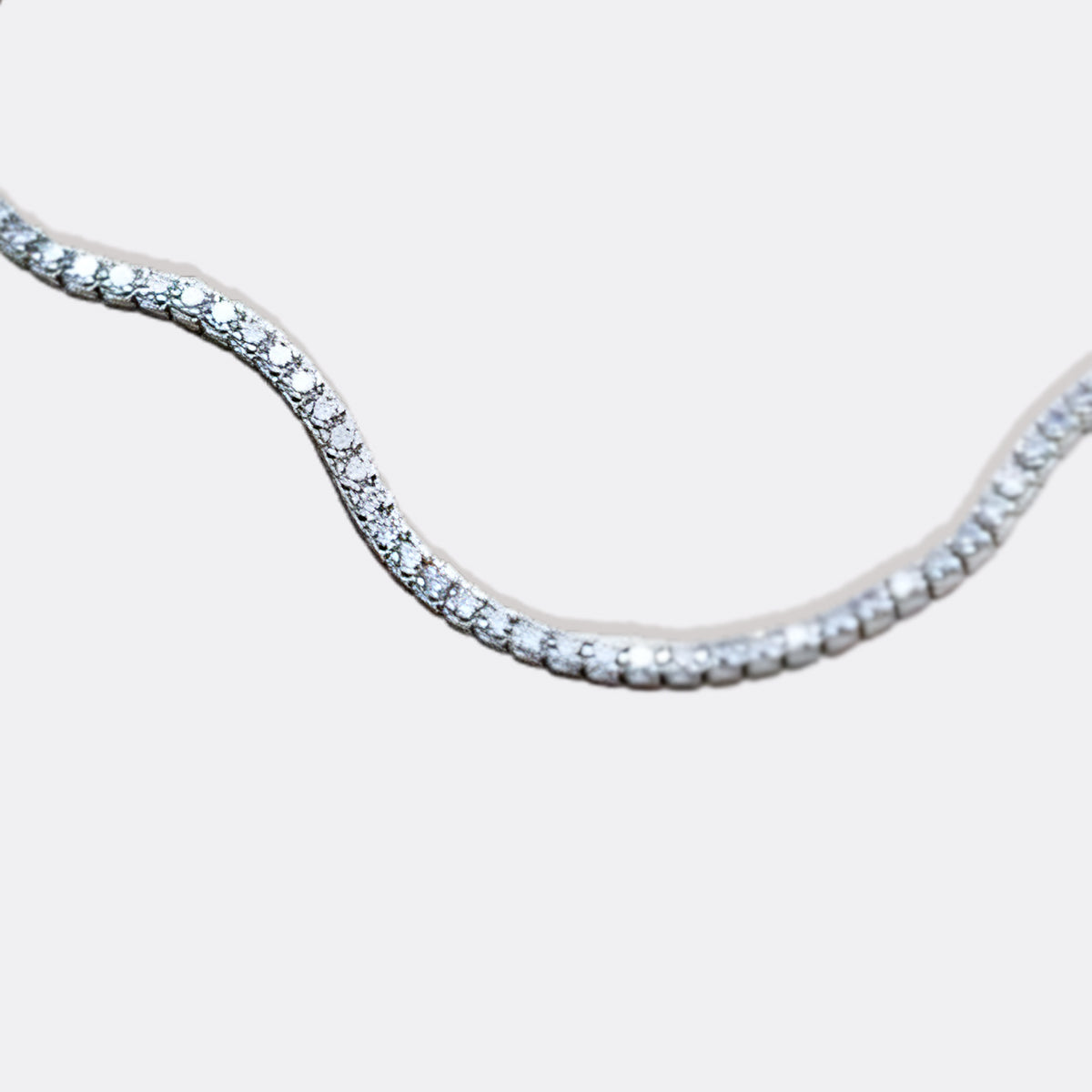3mm Tennis-Halskette