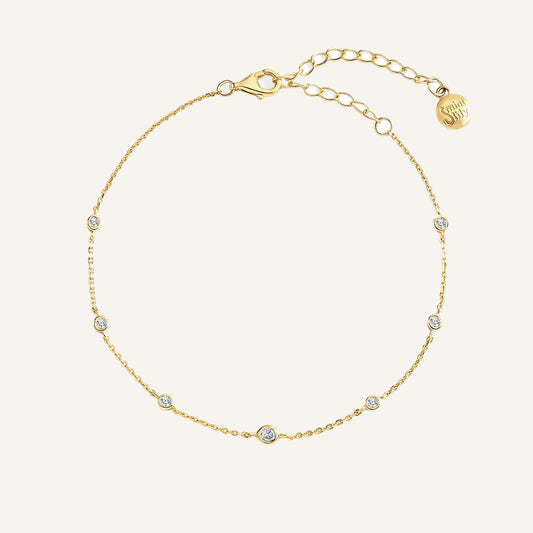 April Birthstone Station Bracelet — Vanny Jewels