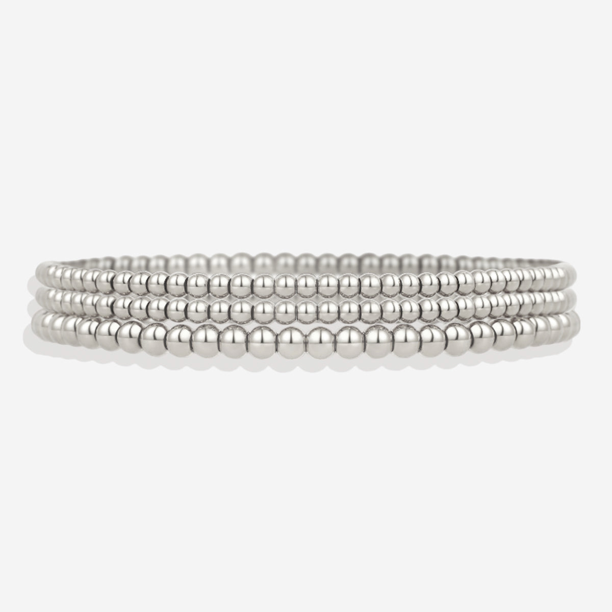 433 Beaded Bracelet Stacking Set in 925 sterling silver
