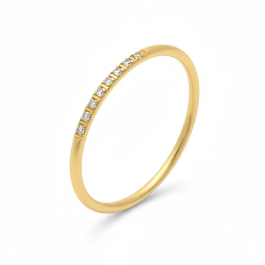 Raene Gold Half Eternity Ring in gold tone