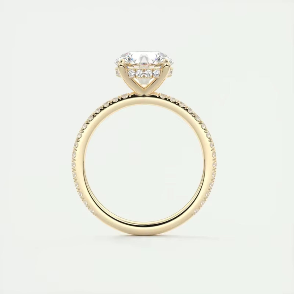 Eternity Gold Ring with Cubic Zirconia in gold tone