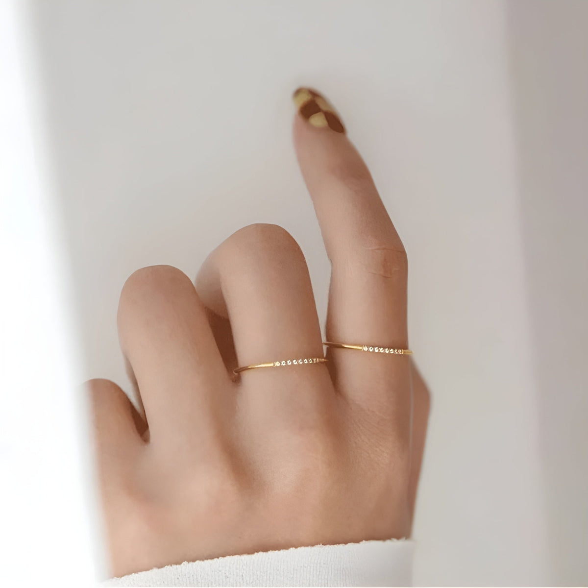 Raene Gold Half Eternity Ring in gold tone