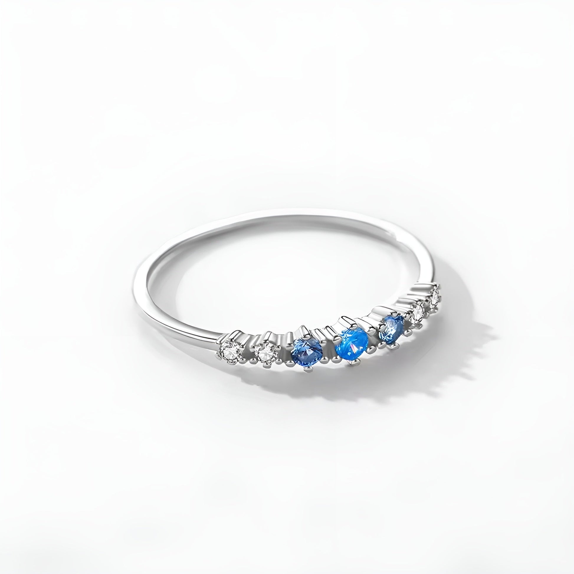 Fiorella Half Eternity Ring in 925 sterling silver