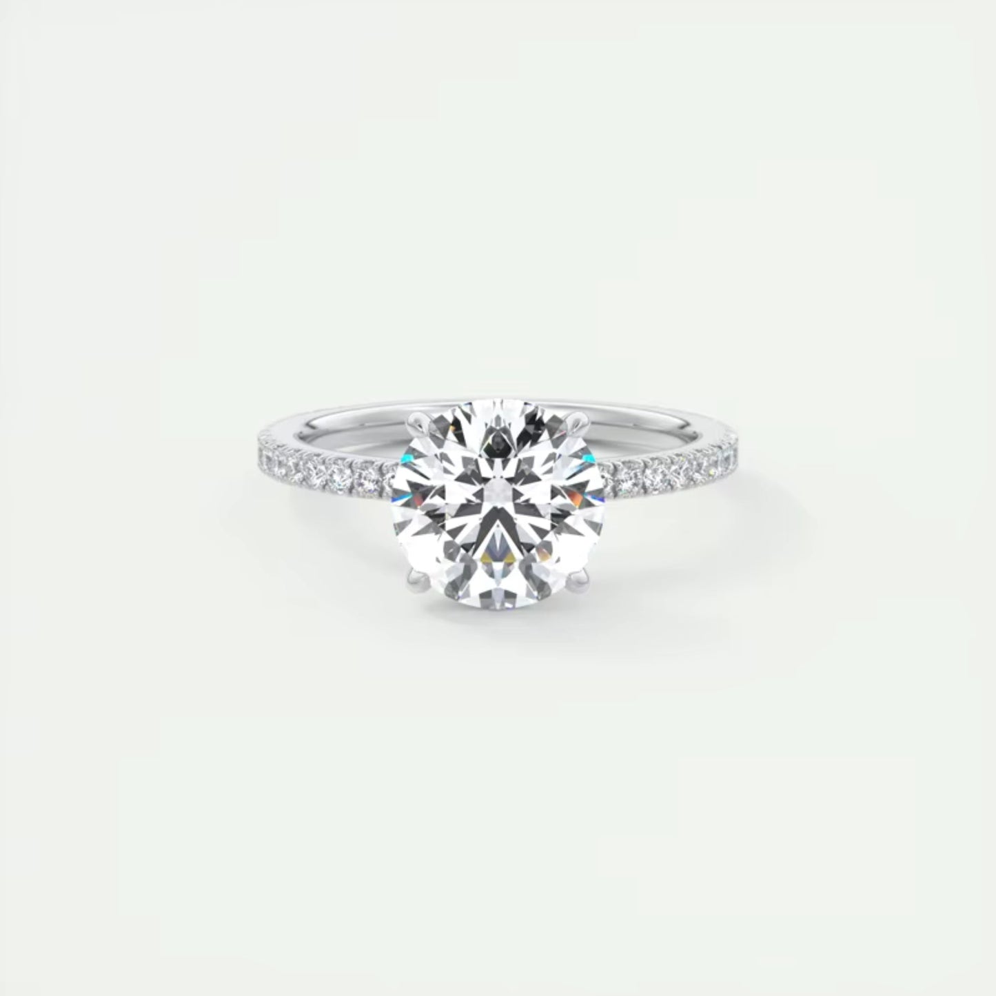 Eternity Silver Ring with Cubic Zirconia in 925 sterling silver