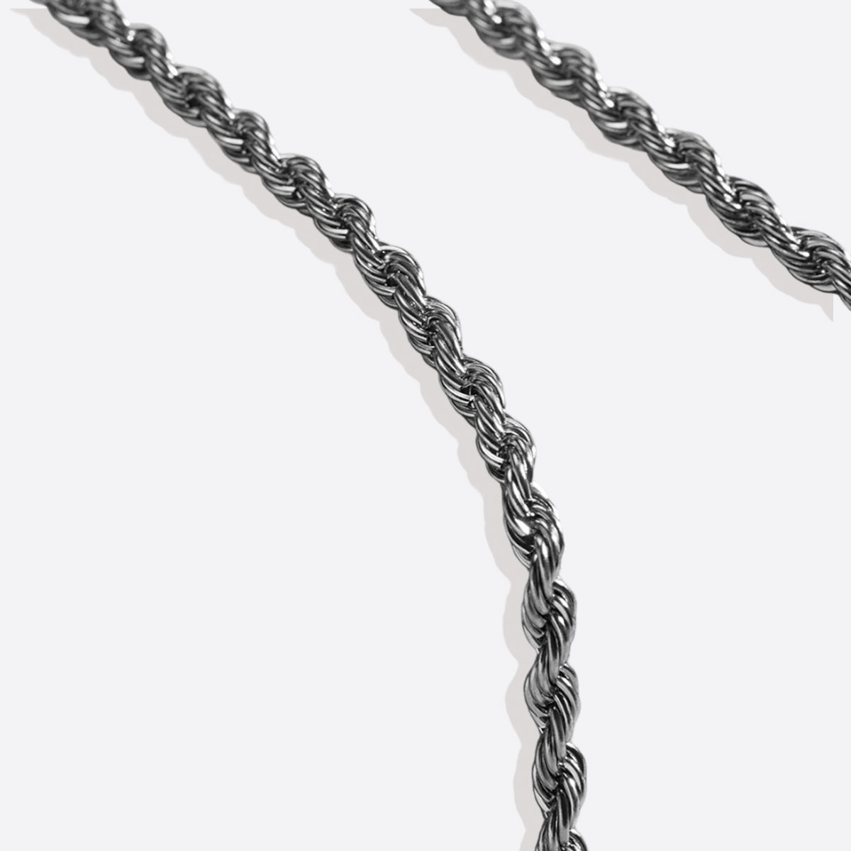 4mm Rope Chain Necklace in 925 sterling silver