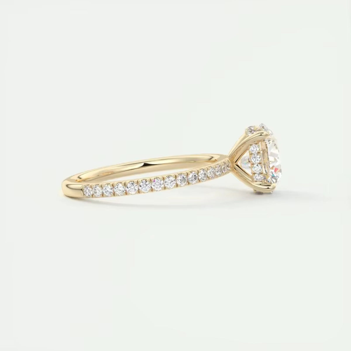 Eternity Gold Ring with Cubic Zirconia in gold tone