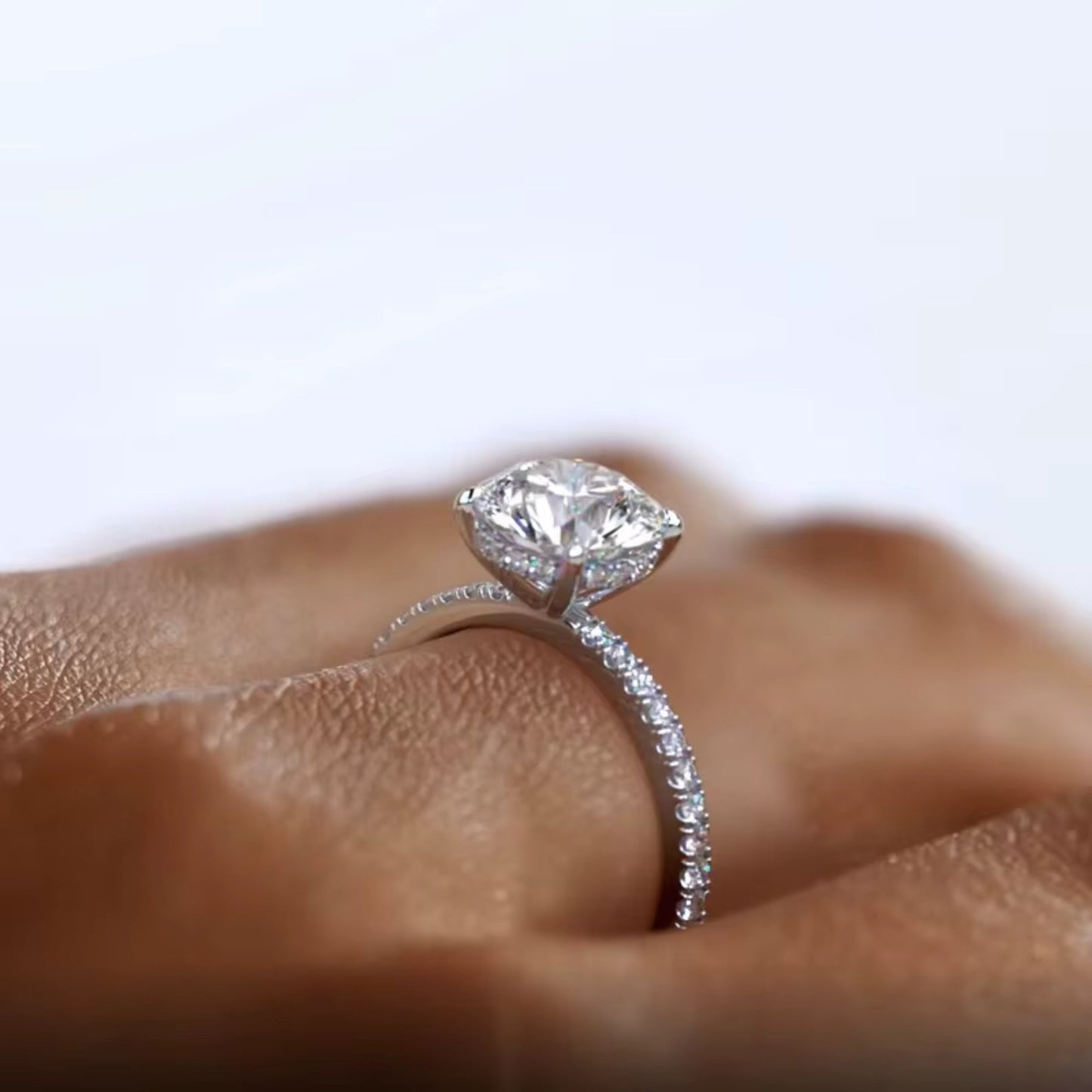 Eternity Silver Ring with Cubic Zirconia in 925 sterling silver