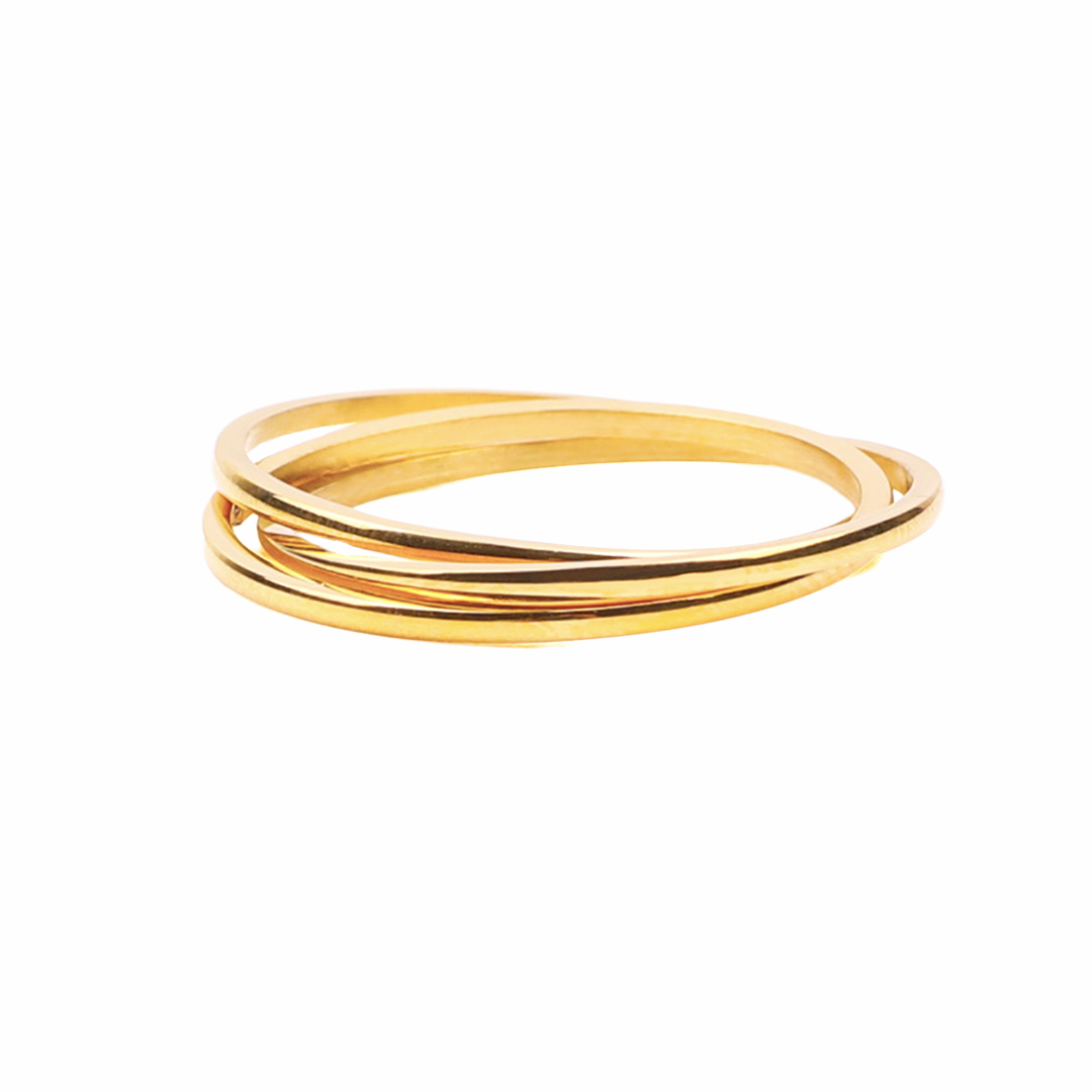 Zierlicher ineinandergreifender Fidget-Ring