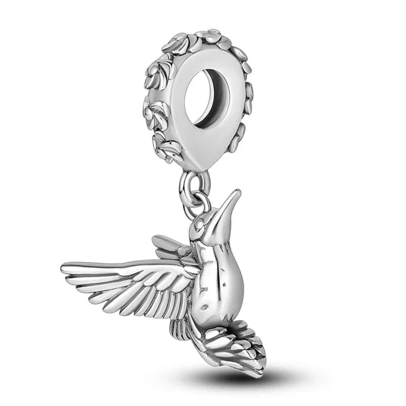 Hummingbird Charm in 925 Sterling Silver — Vanny Jewels