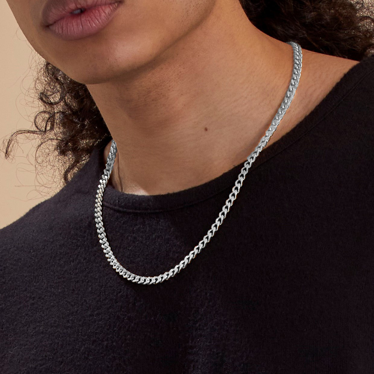 6mm Cuban Chain Necklace in 925 sterling silver