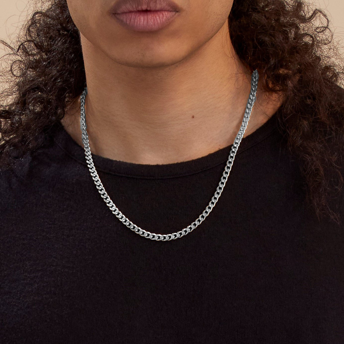 6mm Cuban Chain Necklace in 925 sterling silver