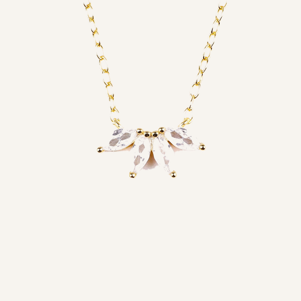 Marquise Diamond Necklace in 18k Gold — Vanny Jewels