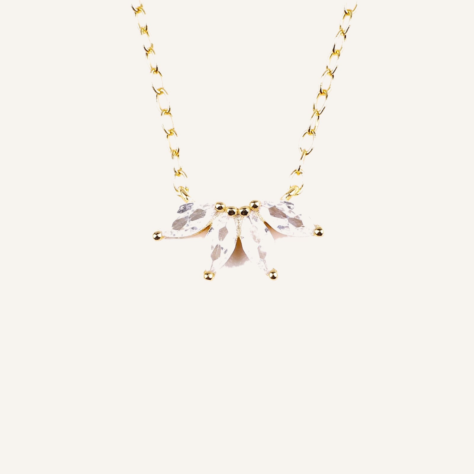 Marquise Diamond Necklace in 18k Gold — Vanny Jewels