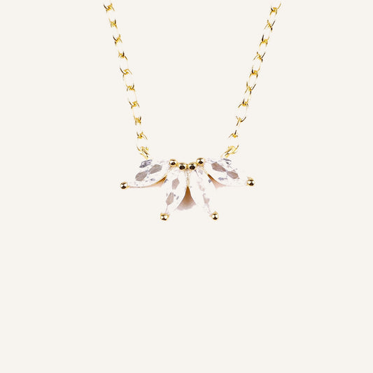 Marquise Diamond Necklace in 18k Gold — Vanny Jewels