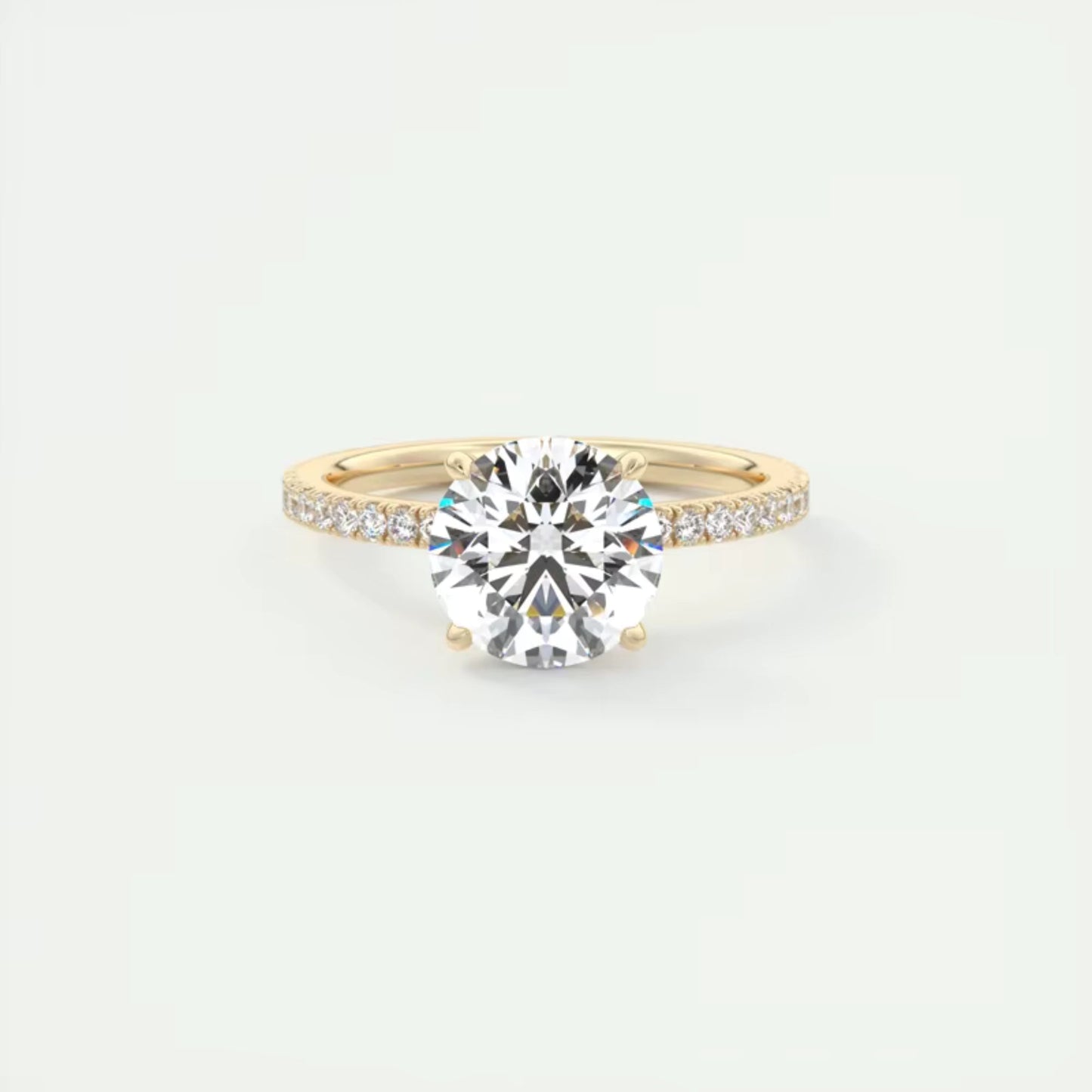 Eternity Gold Ring with Cubic Zirconia in gold tone