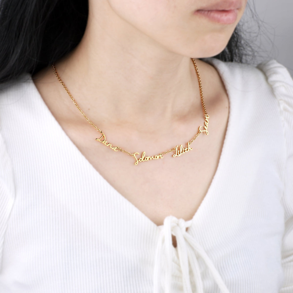 Collana Fatina con Nomi Multipli | Aggiungi fino a 4 Nomi