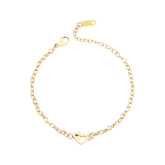 Interlocking Mini Heart Bracelet — Vanny Jewels