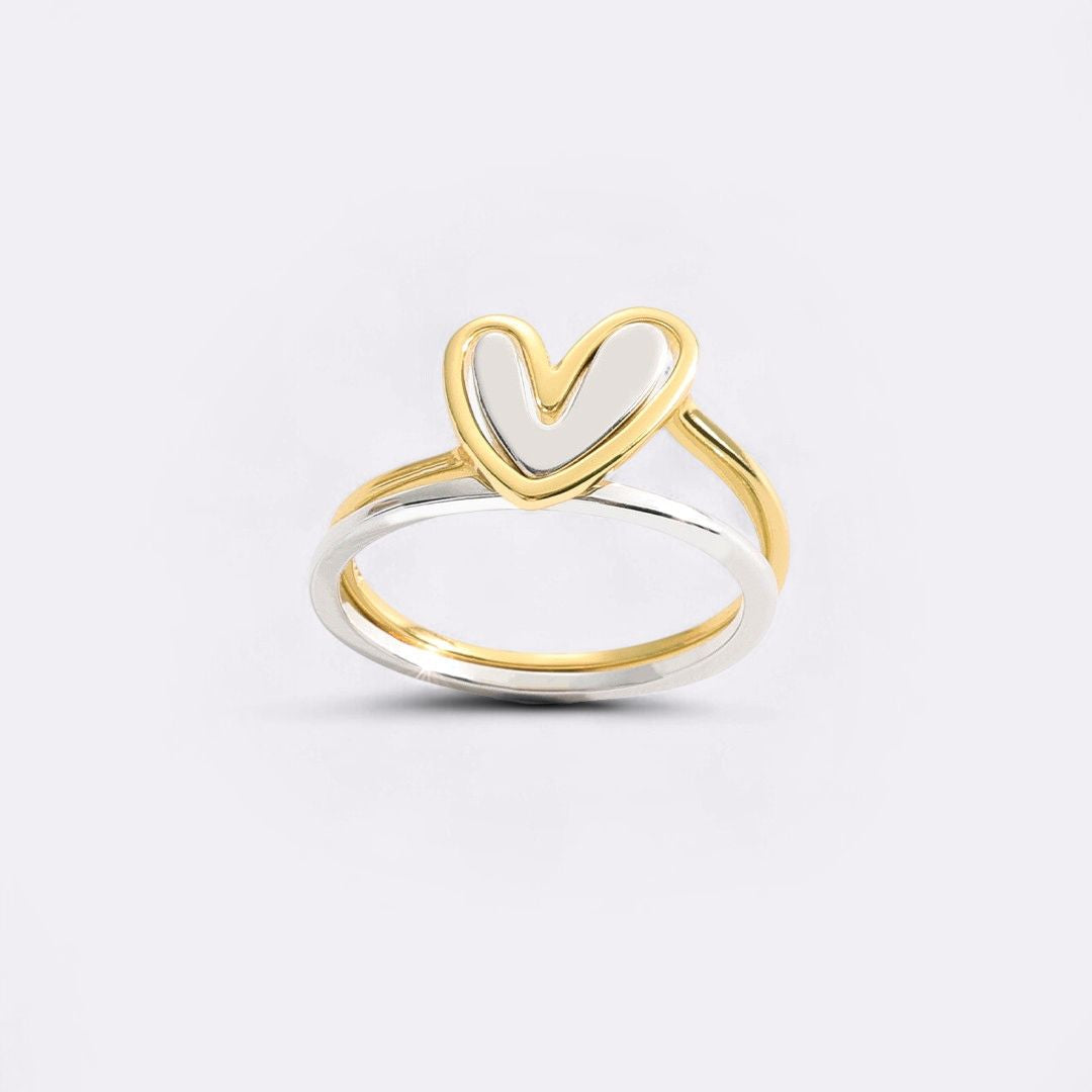 Anello a cuore multistrato "Amor proprio"