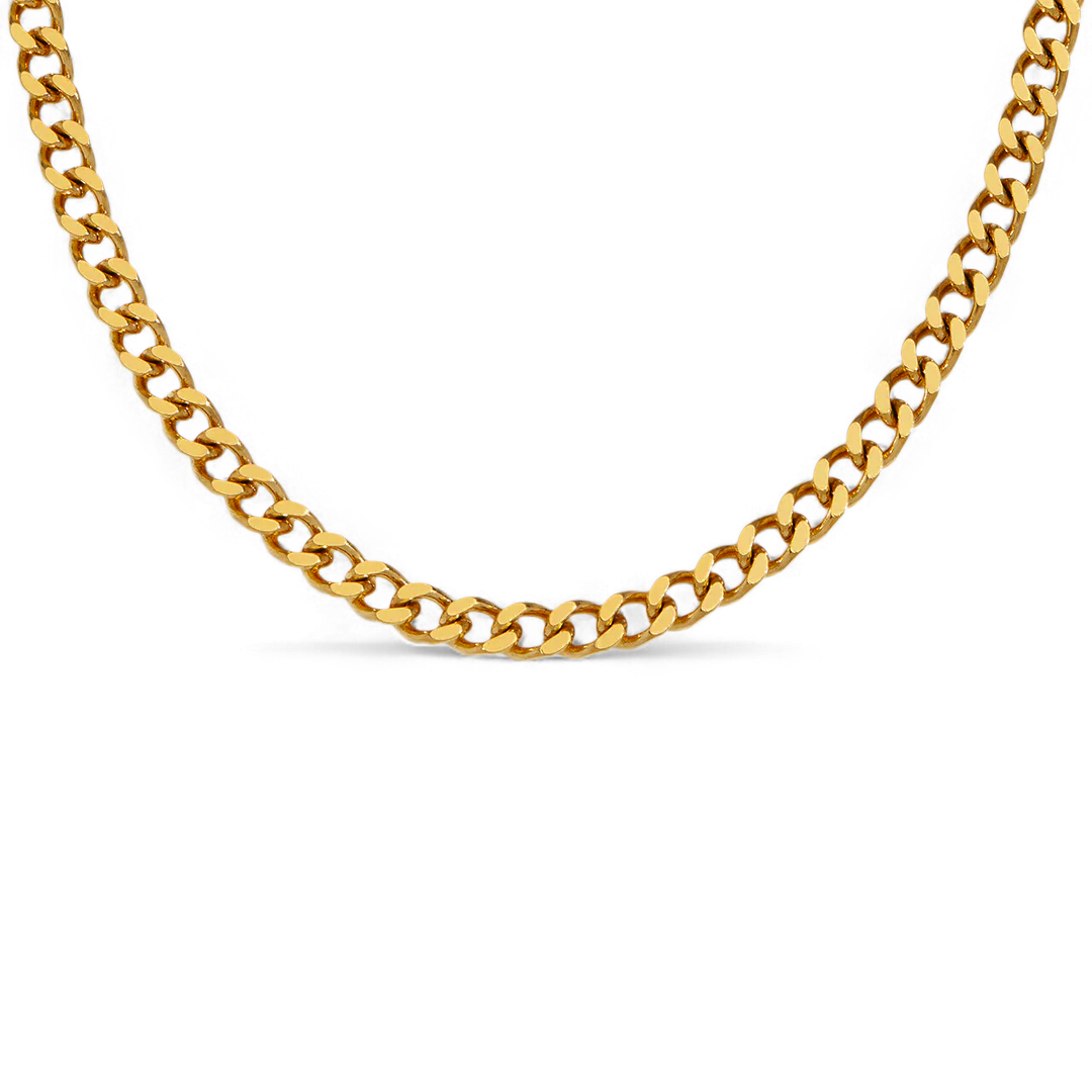6mm Cuban Chain Necklace in 18k Gold — Vanny Jewels