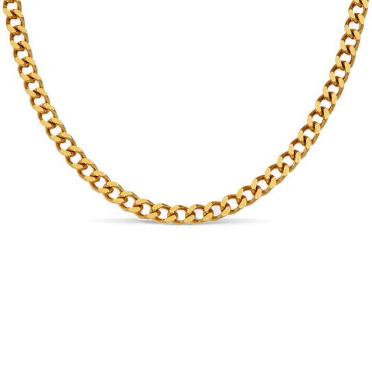 6mm Cuban Chain Necklace in 18k Gold — Vanny Jewels