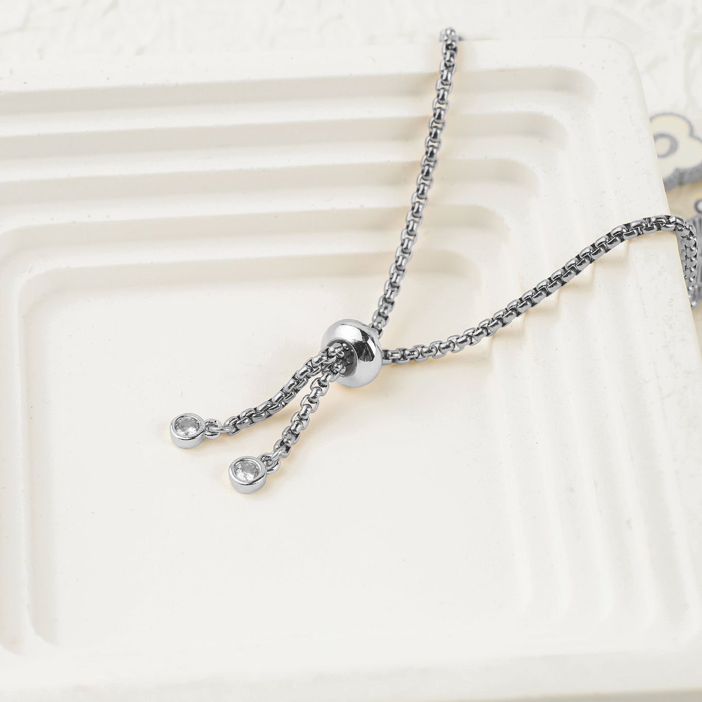 Clover Custom Name Bracelet in 925 sterling silver