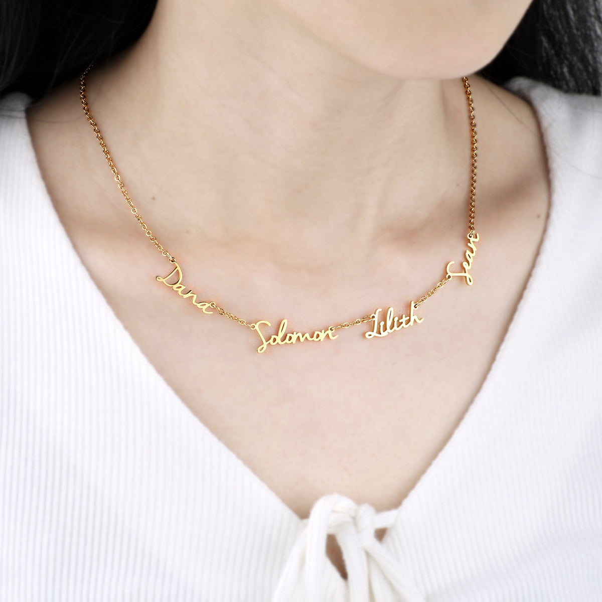 Collana Fatina con Nomi Multipli | Aggiungi fino a 4 Nomi