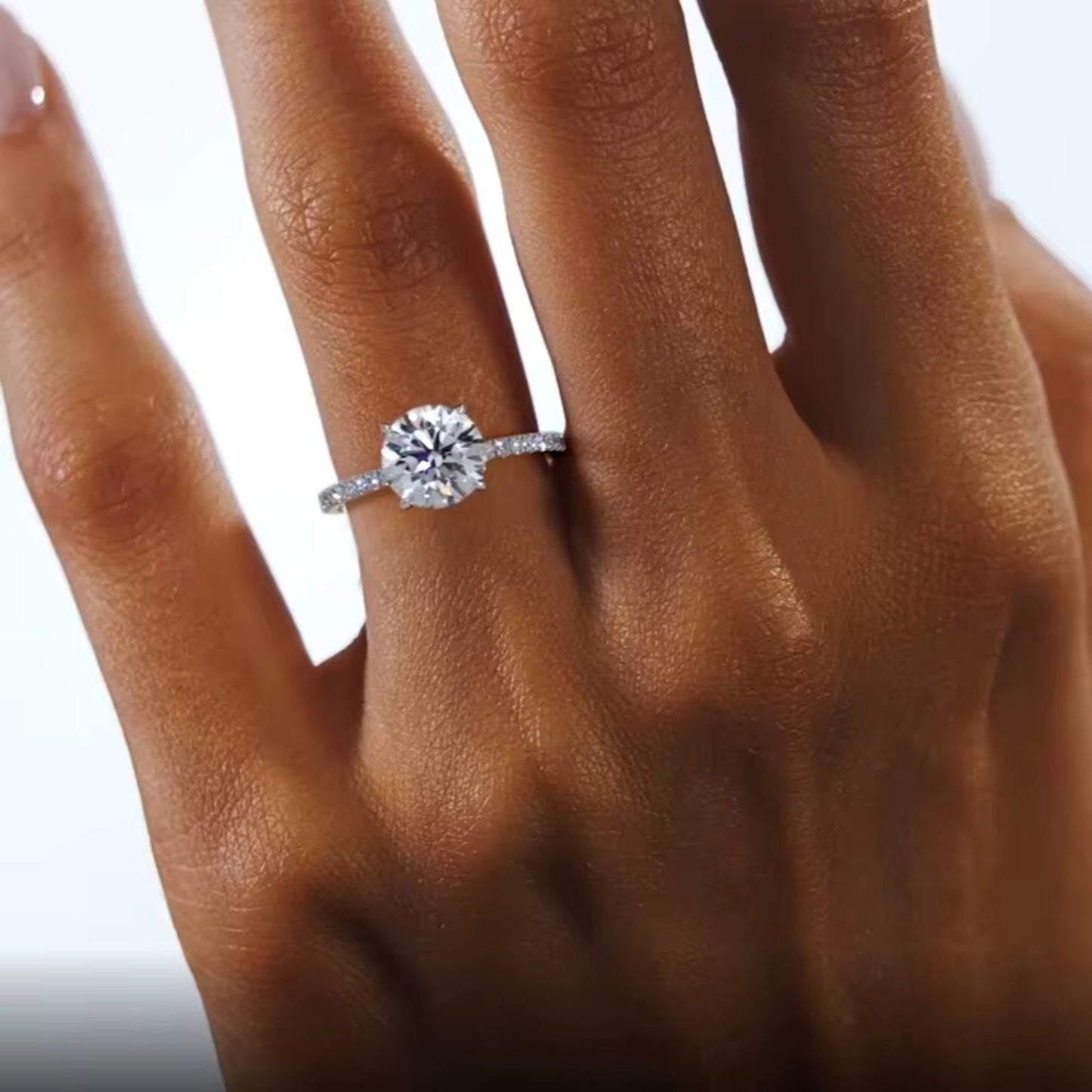 Eternity Silver Ring with Cubic Zirconia in 925 sterling silver