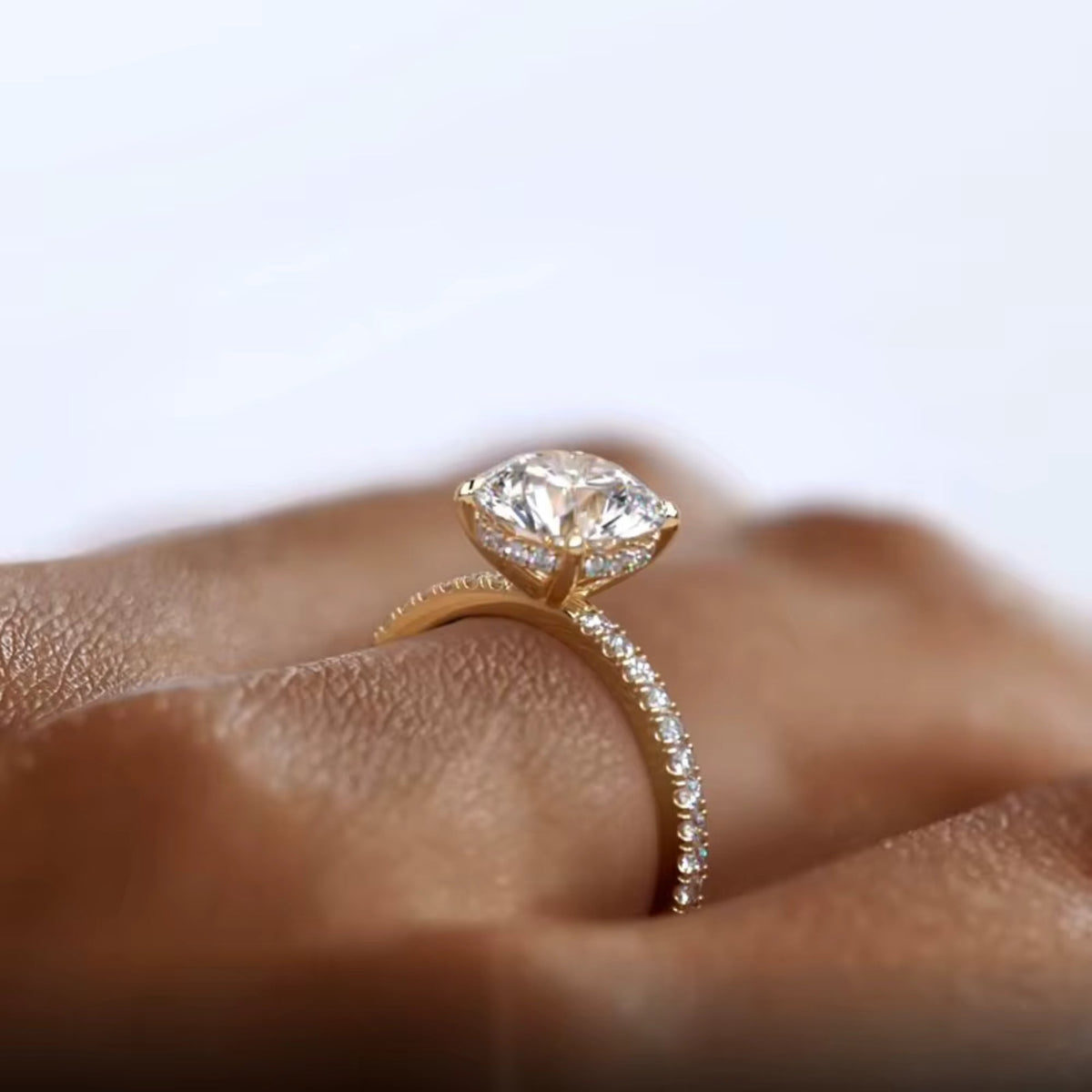 Eternity Gold Ring with Cubic Zirconia in gold tone