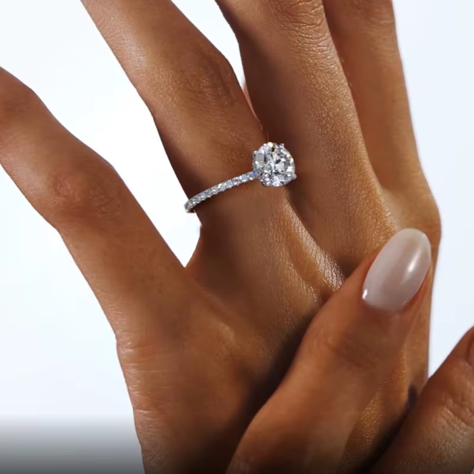 Eternity Silver Ring with Cubic Zirconia in 925 sterling silver