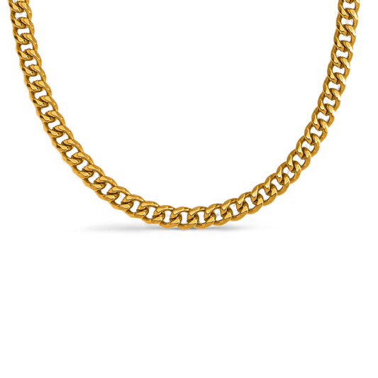 8mm Cuban Chain Necklace in 18k Gold — Vanny Jewels