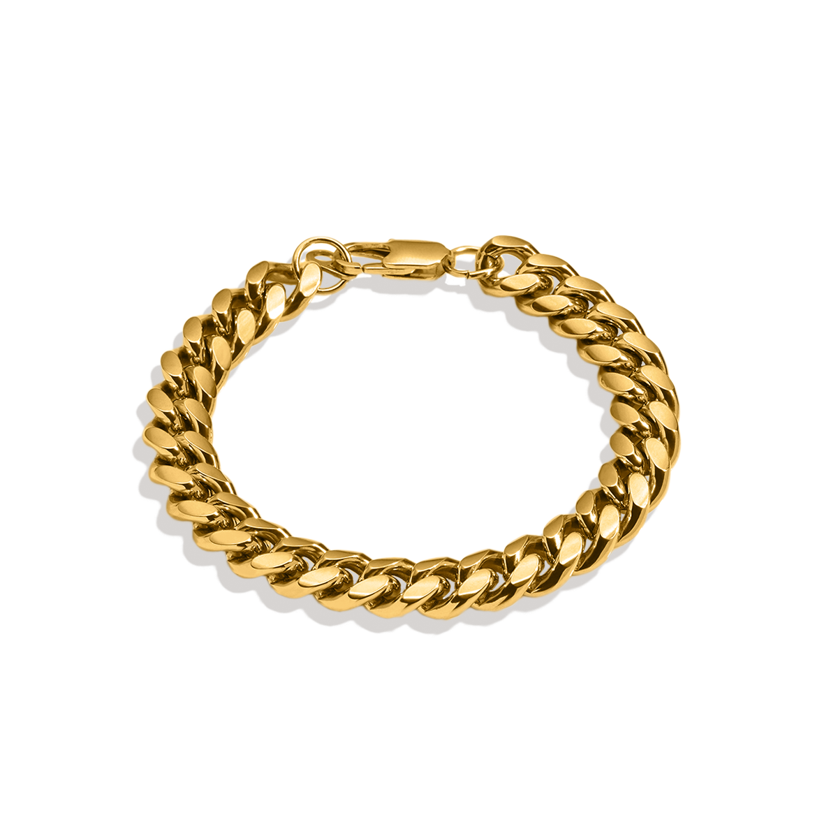 8mm Cuban Link Chain Bracelet in 18k Gold — Vanny Jewels