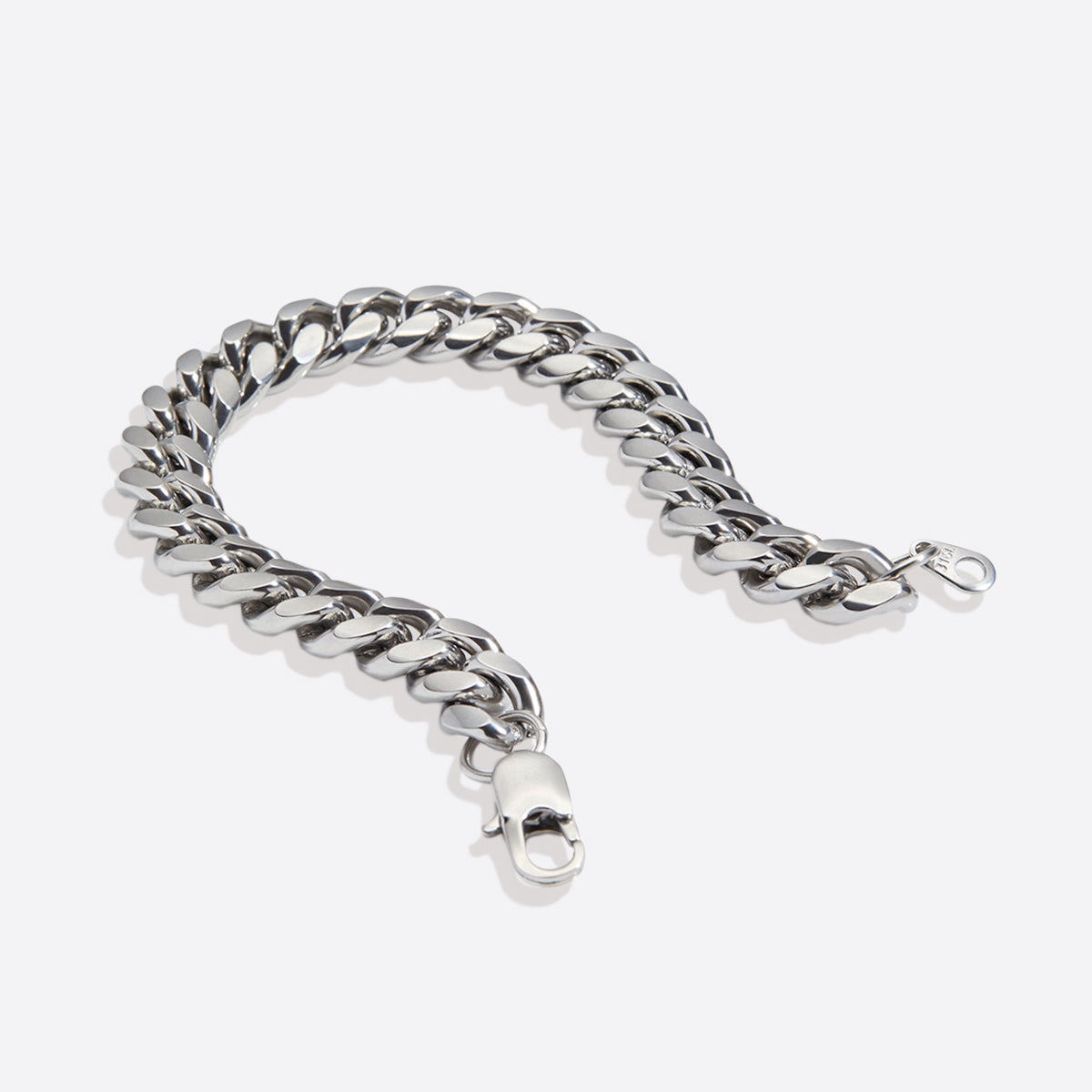 8mm Cuban Link Chain Bracelet in 925 sterling silver