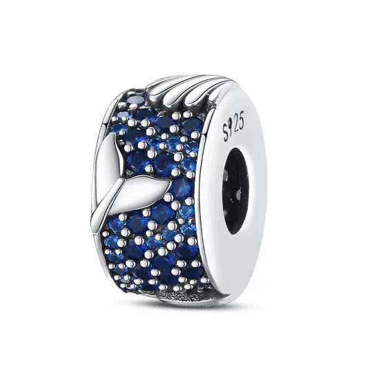 Blue Mermaid Charm in 925 Sterling Silver — Vanny Jewels