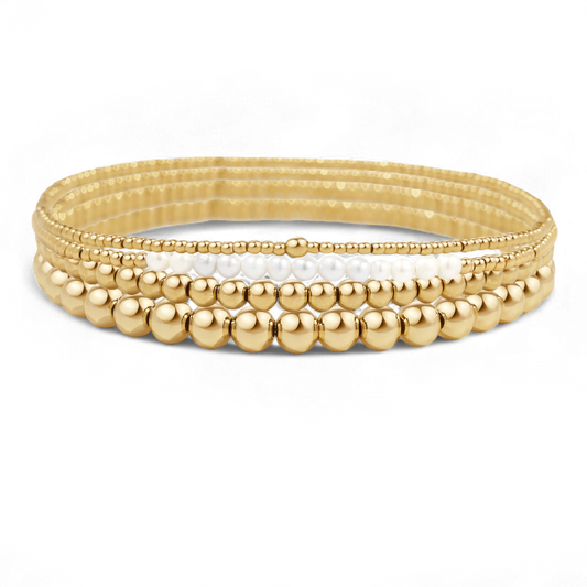 Everyday Pearl Bracelet Stacking Set — Vanny Jewels