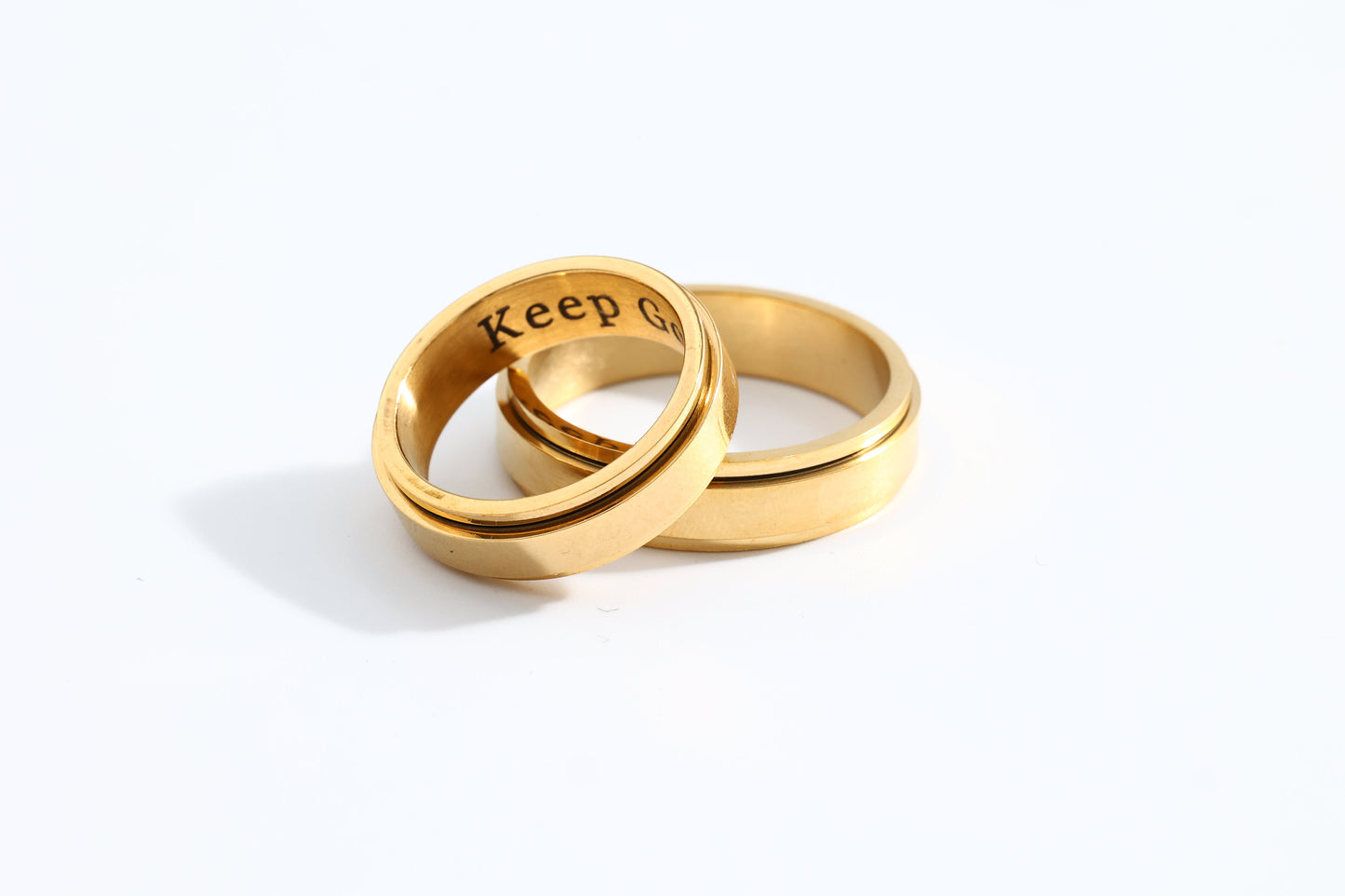 Personalisierter klassischer Fidget-Ring mit Blöcken