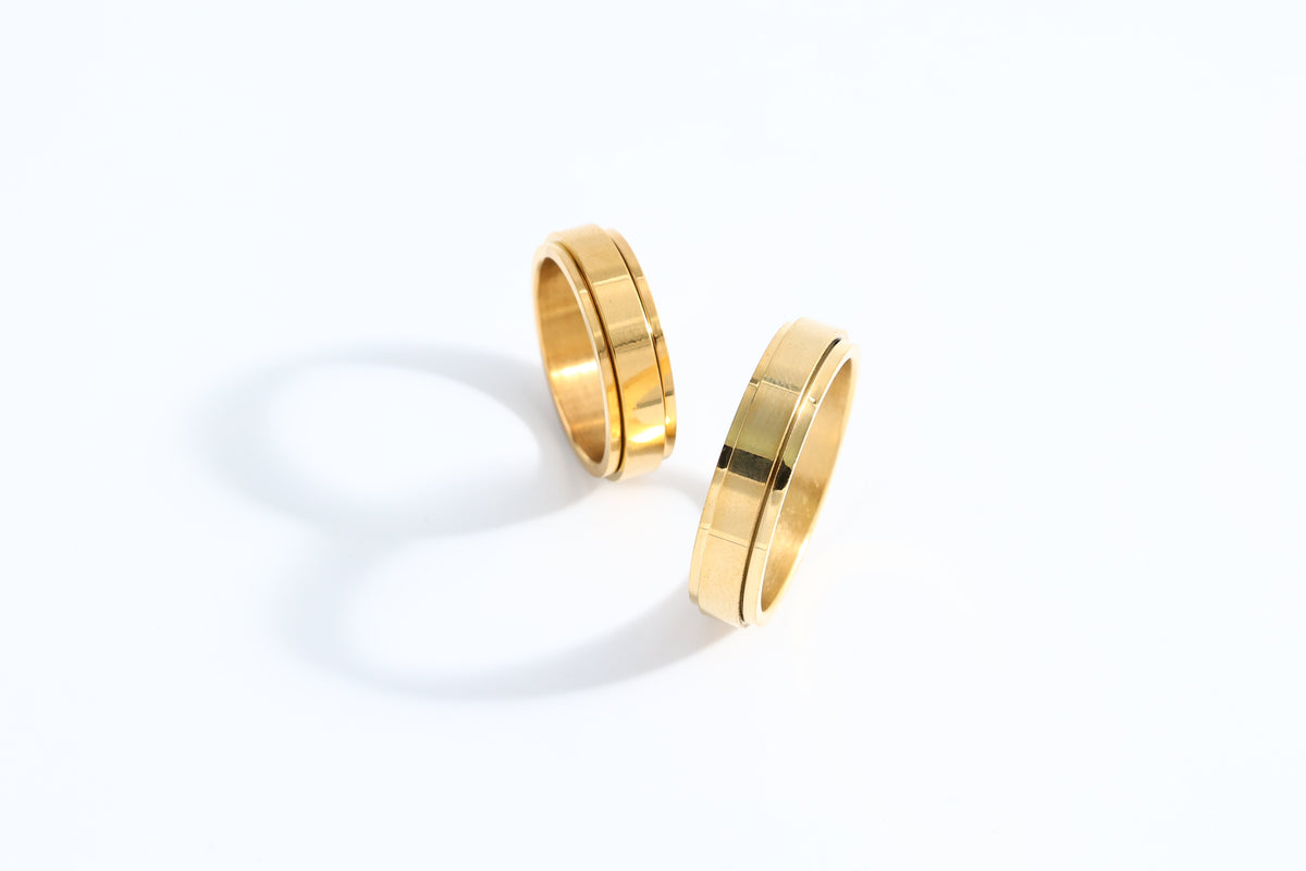 Personalisierter klassischer Fidget-Ring mit Blöcken