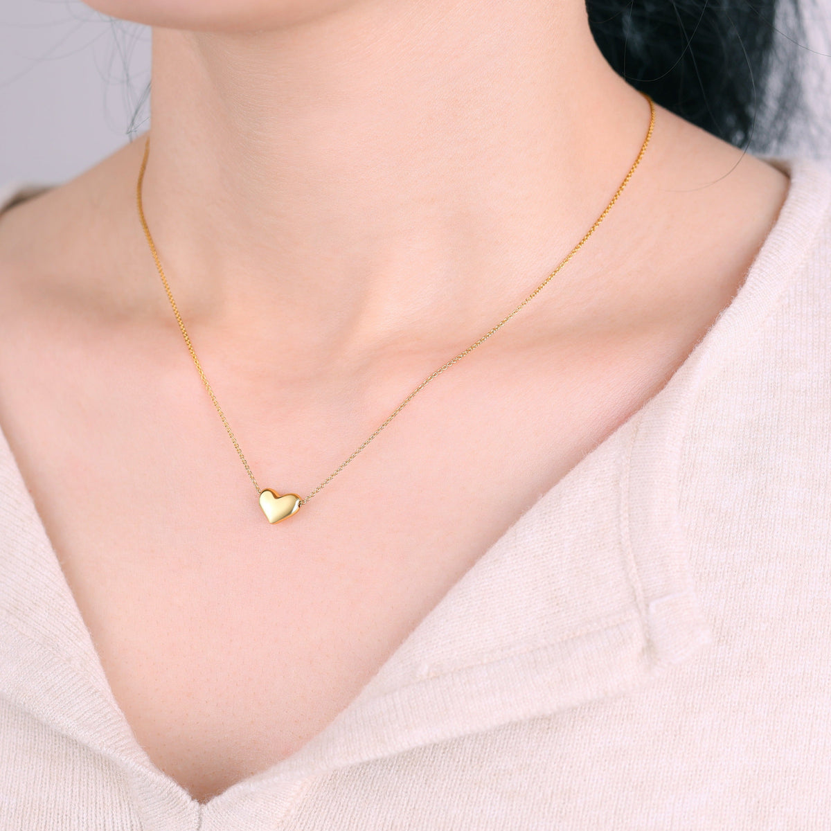 Collana Cuore a Bolle Delicata