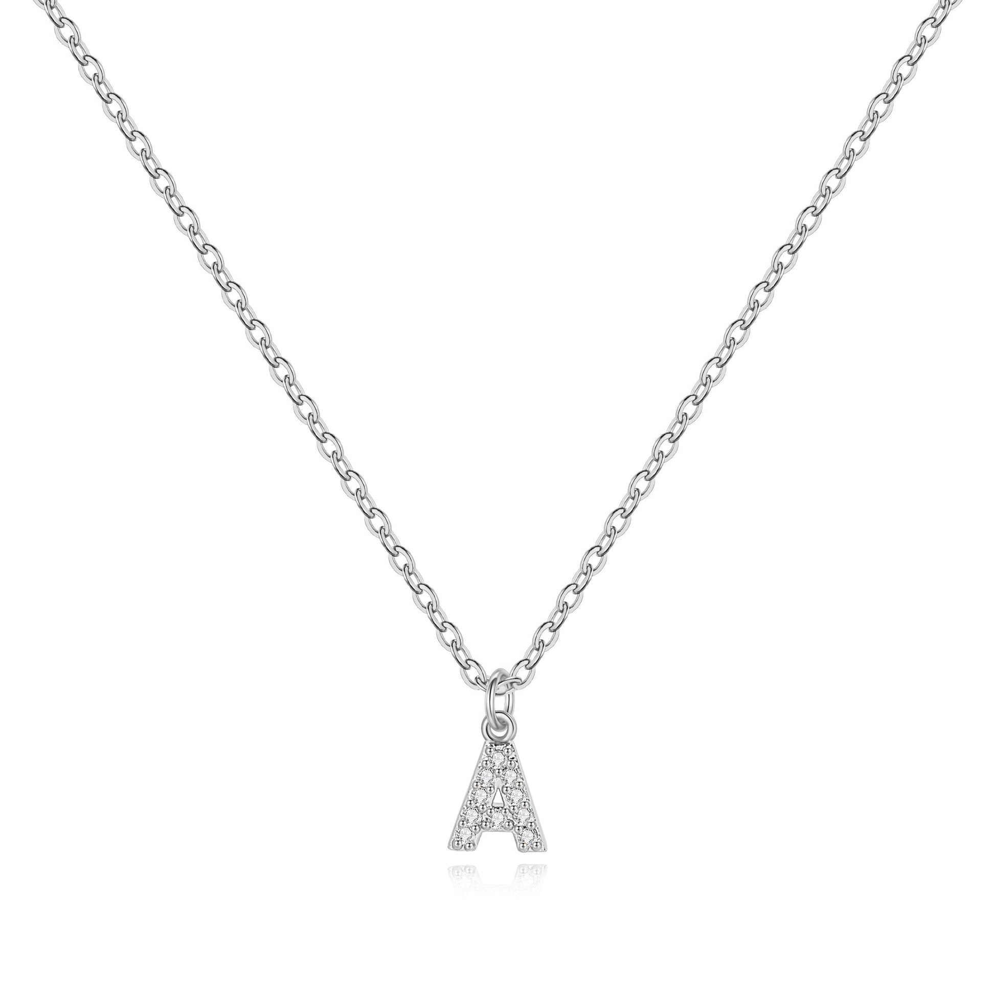 Pavé Uppercase Initial Necklace
