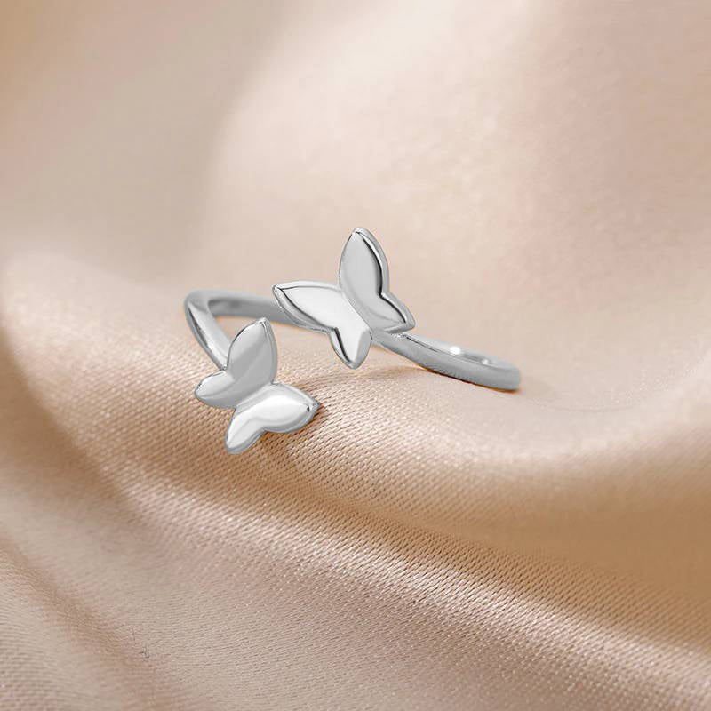 Adjustable Butterfly Ring in 925 sterling silver